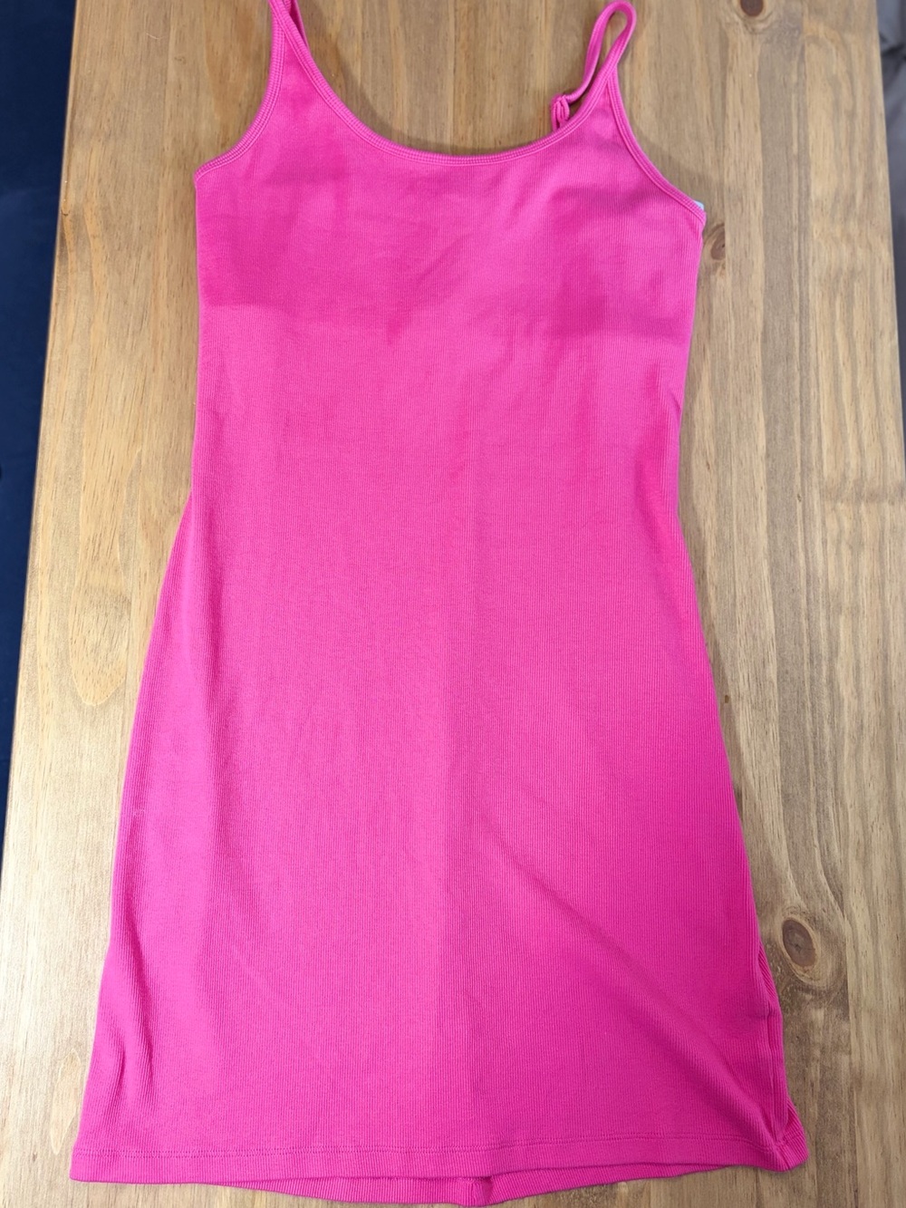 Women’s old navy pink Spaghetti Strap ribbed Bodycon Dress - Picture 2 of 4